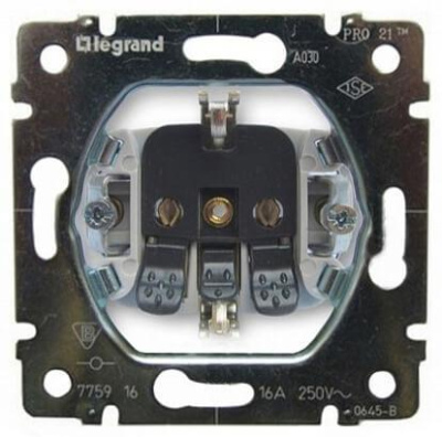 Розетка 2К+3 Legrand Galea Life 16A 250V с/з винтовой зажим 775921
