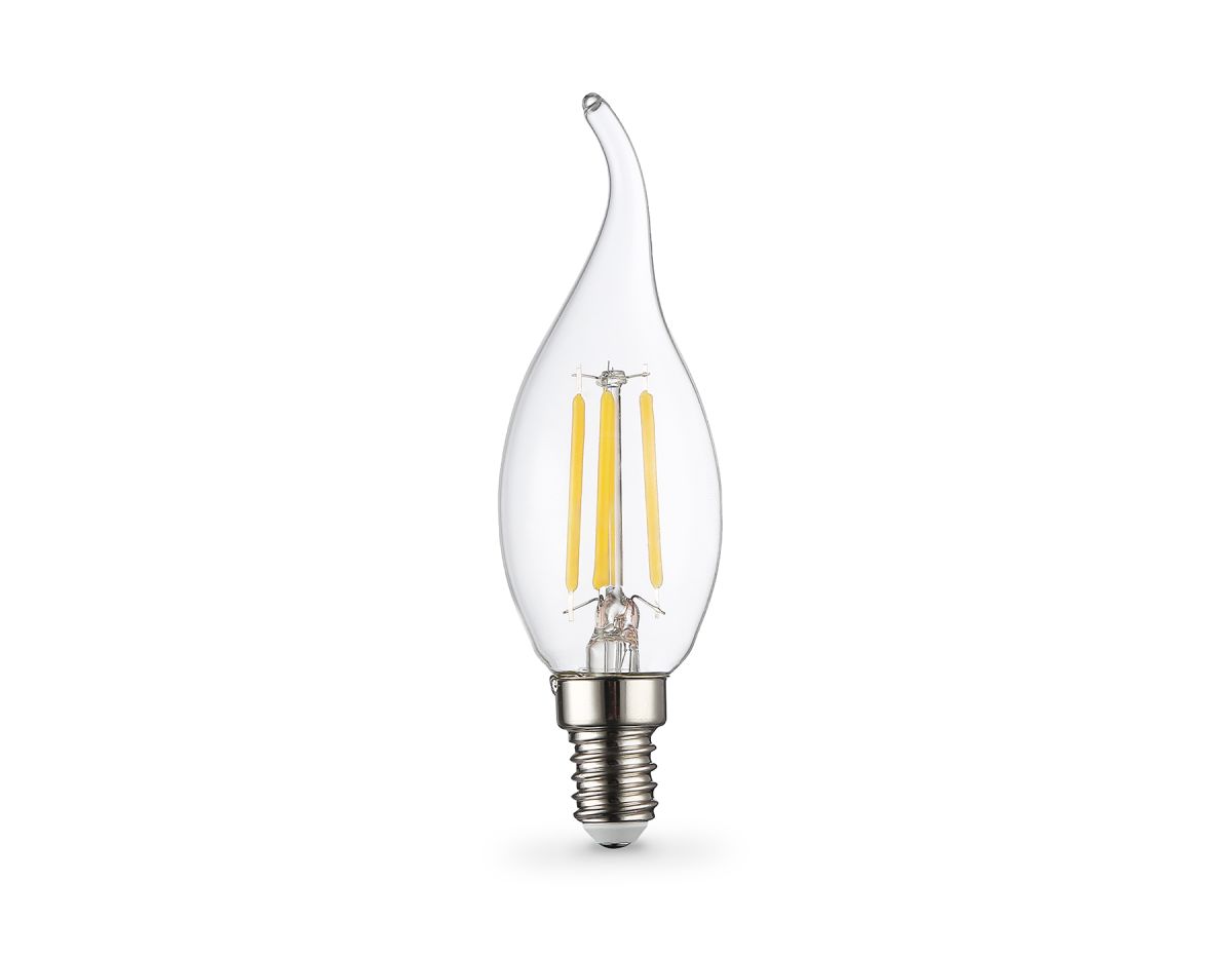 Филаментная светодиодная лампа Ambrella Light Bulbing E14 11W 2700K свеча на ветру 351123
