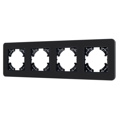 Рамка на 4 поста стеклянная Arlight FRM-OMALI-SFGS-4-BK 049717