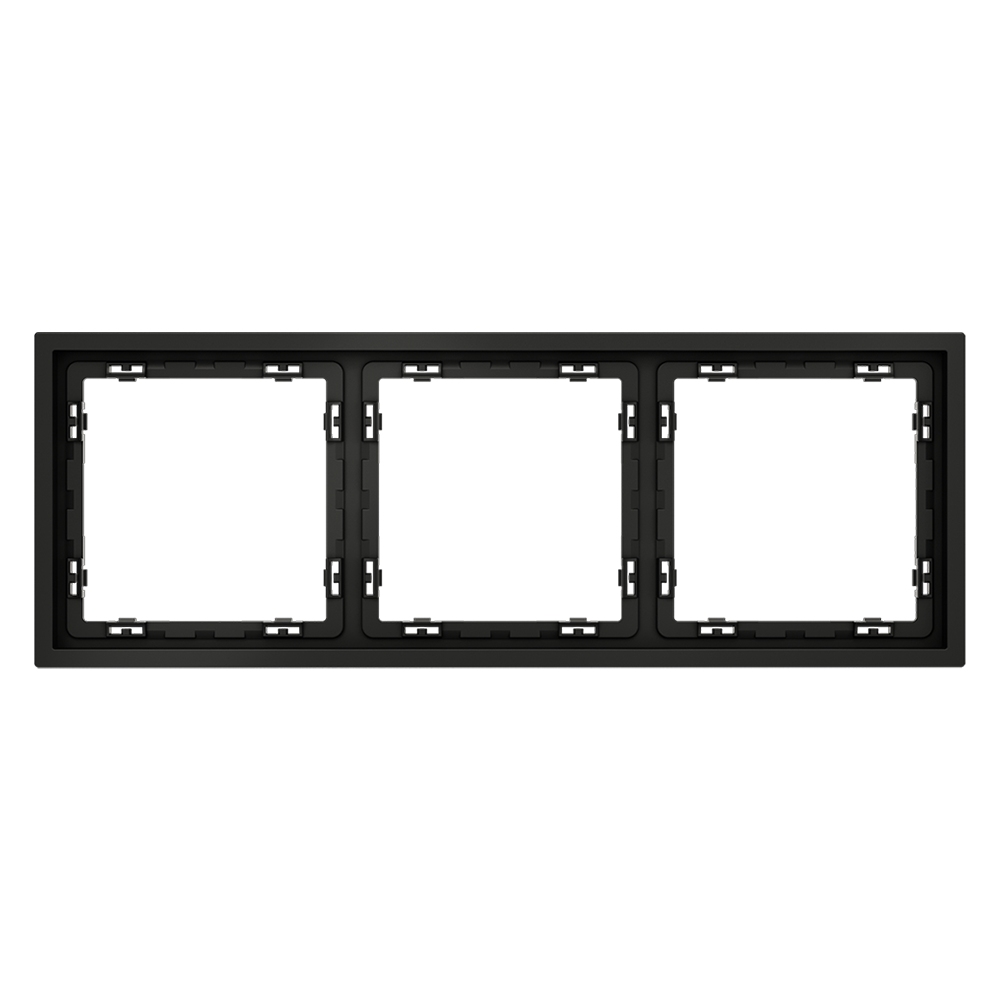 Рамка на 3 поста Voltum S70 VLS100308 (черный матовый)