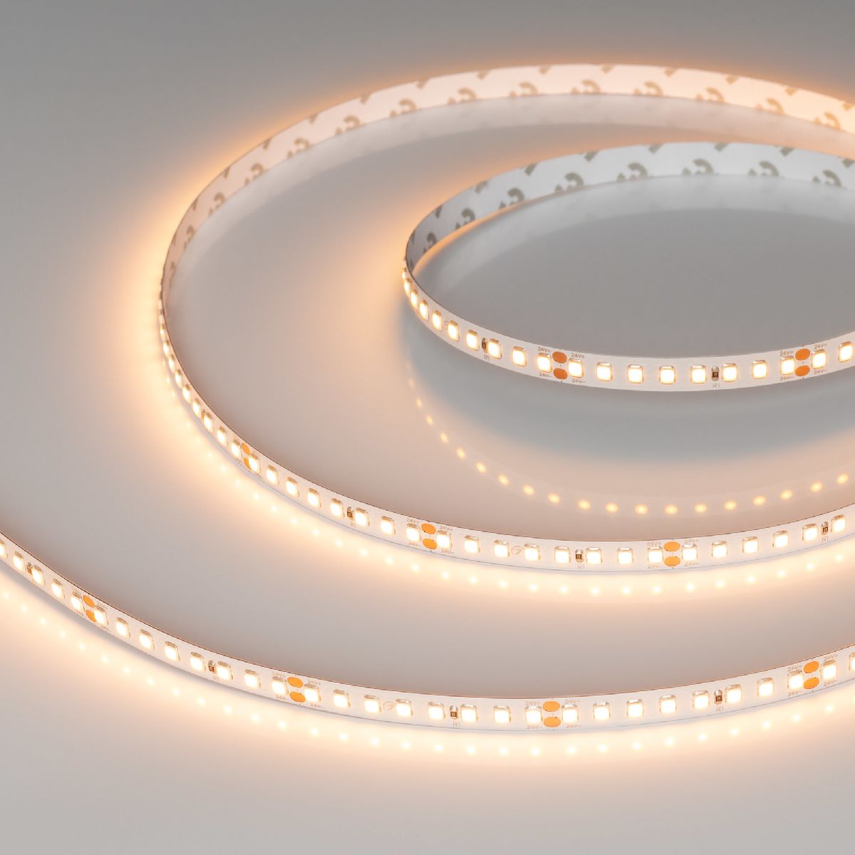 Светодиодная лента Arlight RT-A160-8mm 24V Warm2400 (12 W/m, IP20, 2835, 5m) (Arlight, высок.эфф.150 лм/Вт) 028561(2)
