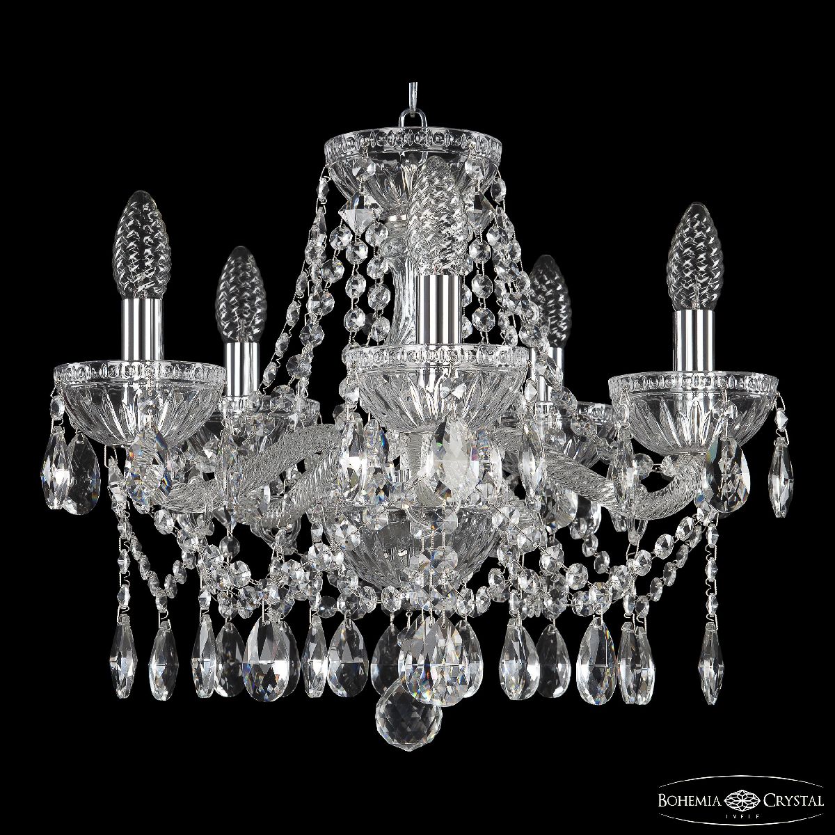 Подвесная люстра Bohemia Ivele Crystal 5413/5/141 Ni Clear/M-1G