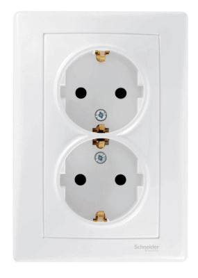 Розетка двойная Schneider Electric Sedna с/з без шторок 16A 250V SDN3000621