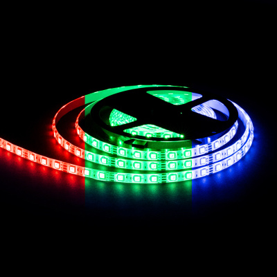 Светодиодная влагозащищенная лента Apeyron 12В 5050 14,4Вт/м RGB 5м IP65 LSE-276