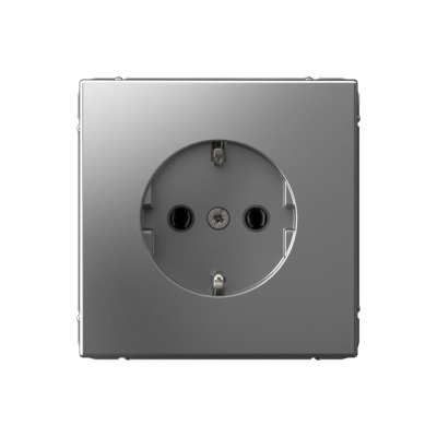 Розетка с заземлением 16А Systeme Electric ArtGallery Сталь GAL000943S