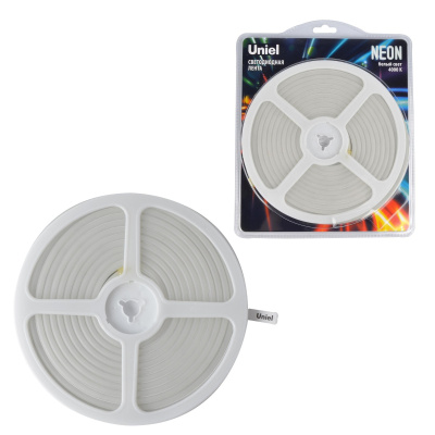 Светодиодная лента Uniel ULS-N01-2835-120LED/m-6mm-IP67-DC12V-9W/m-5M-4000K блистер