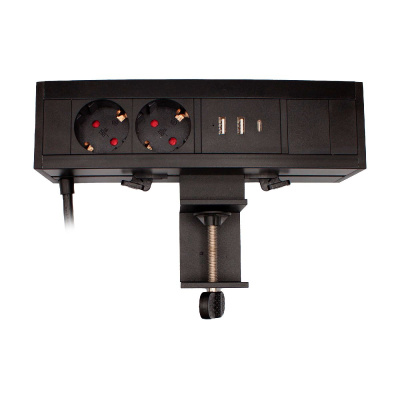 Блок розеток LE4 (2 секции 2 USB + 1 type-C беспроводная зарядка) Mebax 00-00002876