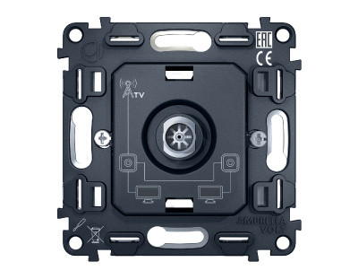 Механизм TV розетки проходной 5-1000 MHz 4dB Ambrella Volt Quant VM211