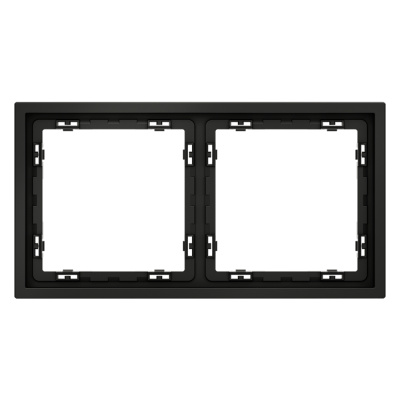 Рамка на 2 поста Voltum S70 VLS100208 (черный матовый)