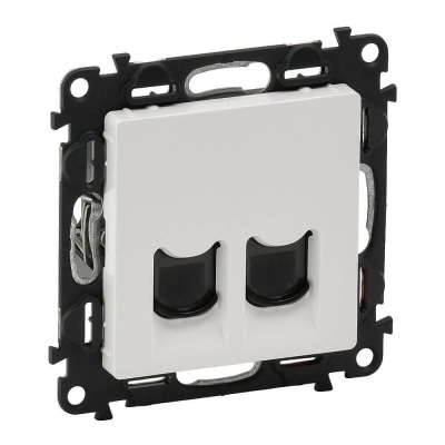 Телефонная розетка RJ11 двойная Legrand Valena Life белая 753139