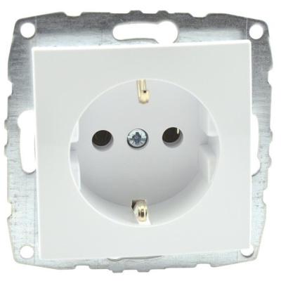 Розетка с заземлением Mono Electric Despina-Larissa 16А 250В белый 500-001921-117