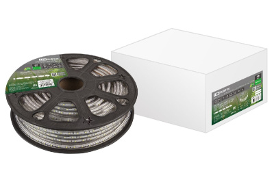 Светодиодная влагозащищенная лента TDM Electric 220В 2835 4,8Вт/м зеленый 30м IP67 SQ0331-0112