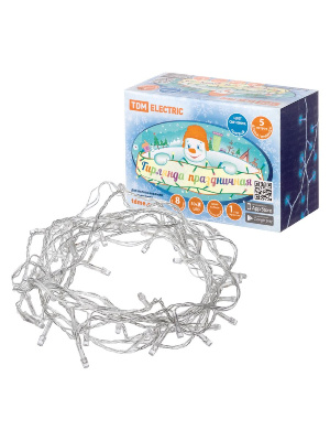 Светодиодная гирлянда TDM Electric СГ50Г5 250V голубая 8 режимов SQ0361-0034