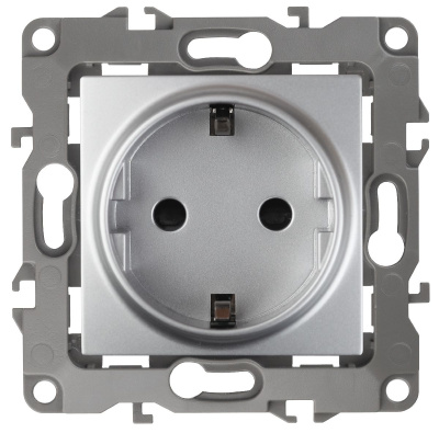 Розетка 2P+E Schuko со шторками Эра 12-2102-03 Б0014689