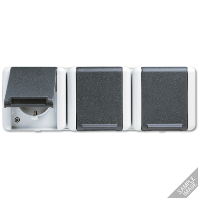 Розетка Schuko трехместная Jung 8230NAW