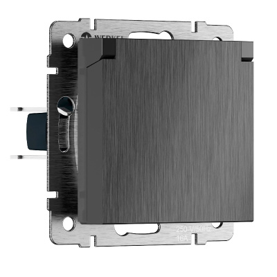 Розетка с защитной крышкой и шторками Werkel W1171204 4690389213076 a069599