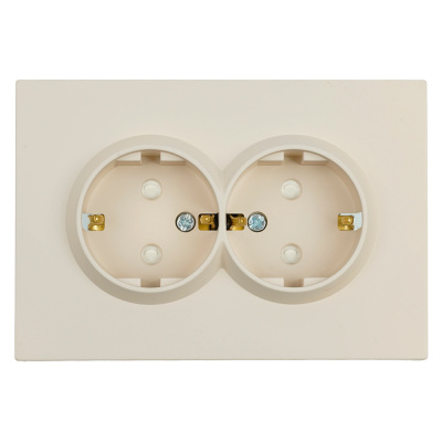 Розетка 2-местная с защитной шторкой Stekker Эмили с/з 250В 16А RST16-5114-08 кашемир soft touch 49908