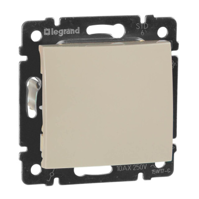 Переключатель одноклавишный проходной Legrand Valena 10A 250V cлоновая кость 774306