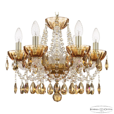 Подвесная люстра Bohemia Ivele Crystal 5413/6/141 G Amber/M-1H K777