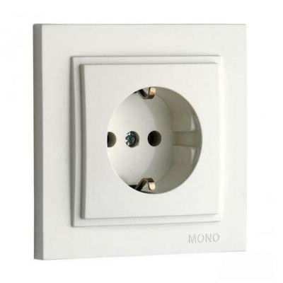 Розетка с заземлением Mono Electric Despina 16А 250В слоновая кость 102-010021-117
