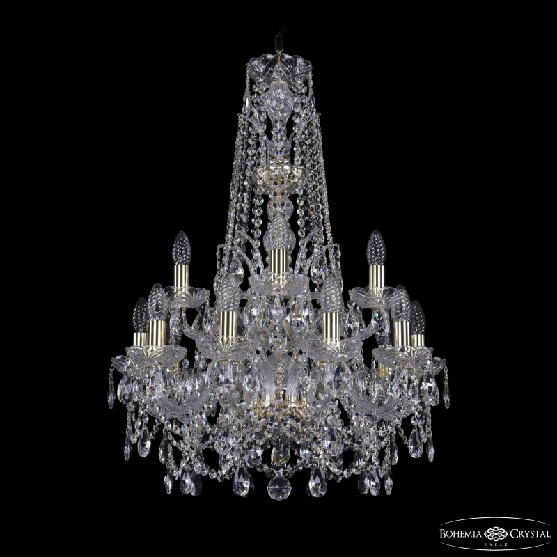 Подвесная люстра Bohemia Ivele Crystal 1411/10+5/195/XL-80/2d G