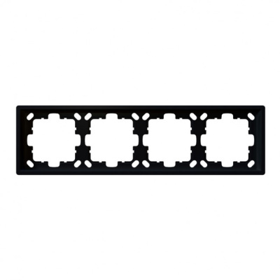 Рамка серия FD 4-постовая (soft touch) Jasmart FD1004PBM