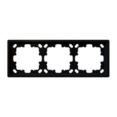 Рамка серия FD 3-постовая (soft touch) Jasmart FD1003PBM