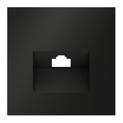 Накладка для розетки компьютерной RJ45 кат.6 Voltum S70 (черный матовый) VLS001308