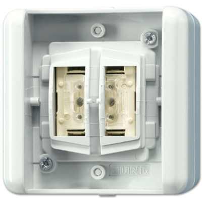 Выключатель двухклавишный Jung 8472.02LEDW