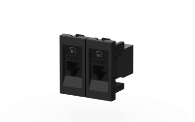 Розетка компьютерная двухместная (Cat 6) ELBI Moda Vox 611-044832-248