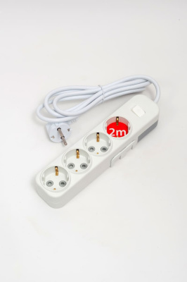 Удлинитель с/з 4вх с защитными шторками с включателем ELBI Myra 527-010202-412