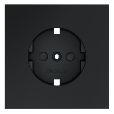 Накладка для розетки с заземлением и защитными шторками Voltum S70 (графит) VLS000707