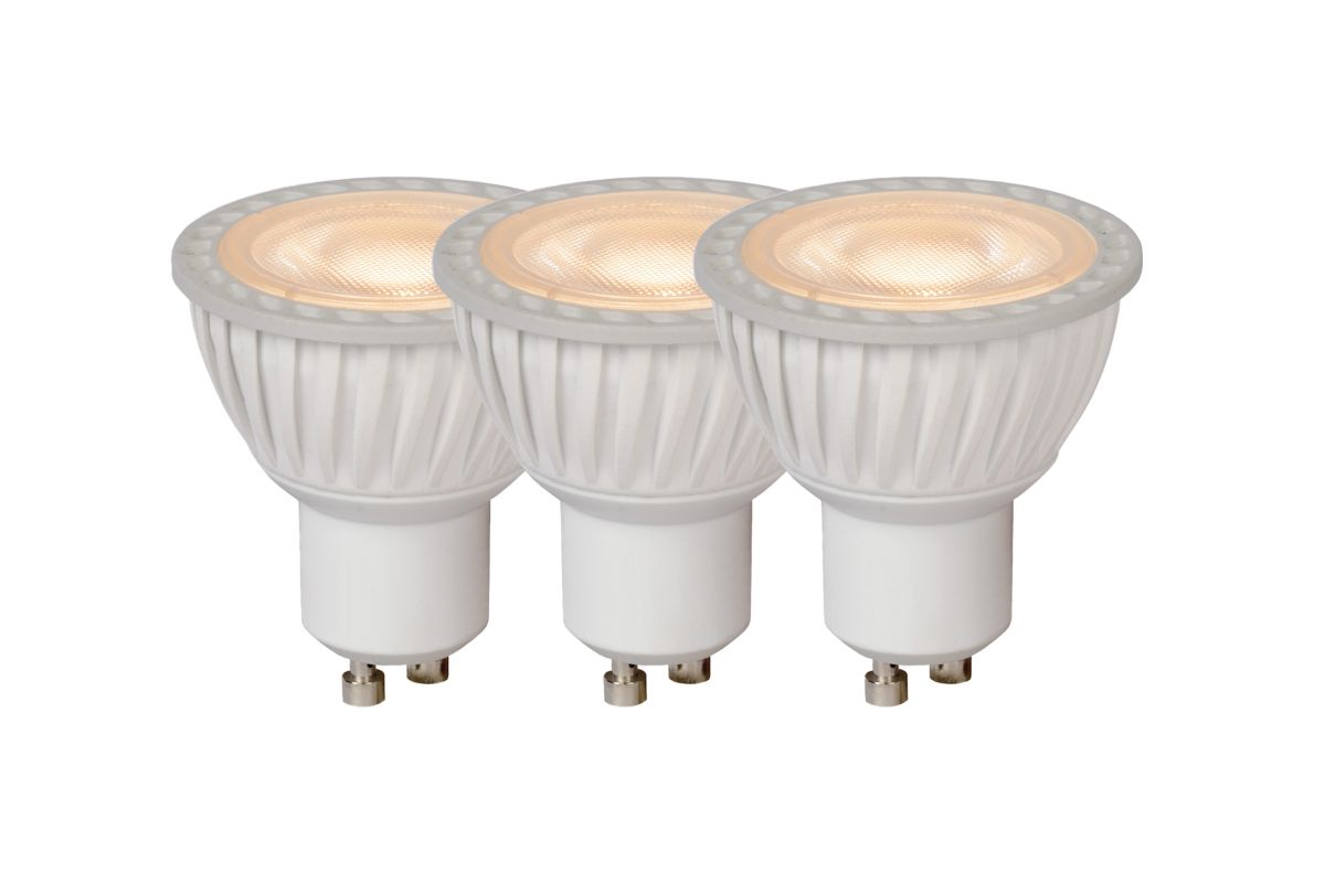 Светодиодная диммируемая лампа (3 шт.) Lucide GU10 5W 3000K 49006/15/31