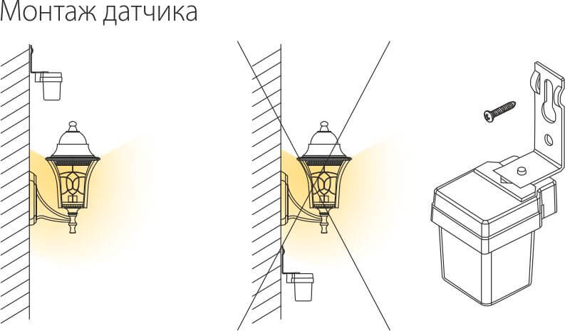 Датчик освещенности SNS-L-06 1200W IP44 Белый 4690389032011