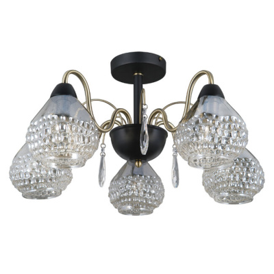 Люстра на штанге Seven Fires Vernole SF4009/5C-BK-AB