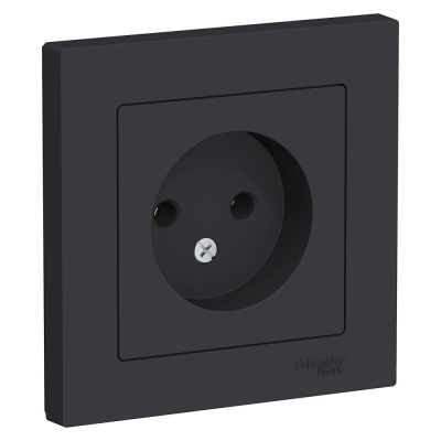 Розетка б/з, 16А Systeme Electric AtlasDesign Карбон ATN001040