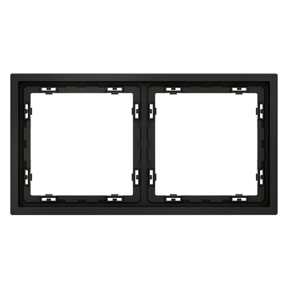 Рамка на 2 поста Voltum S70 VLS100208 (черный матовый)