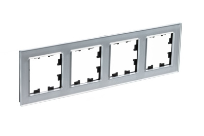 Рамка 4-ая Systeme Electric AtlasDesign Nature Стекло алюминий ATN320304