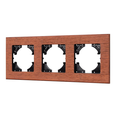 Рамка на 3 поста из натурального дерева Arlight FRM-XSILO-WD-3-NL 050873
