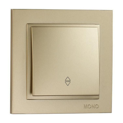 Выключатель одноклавишный проходной Mono Electric Despina 10А 250В титан 102-222225-109