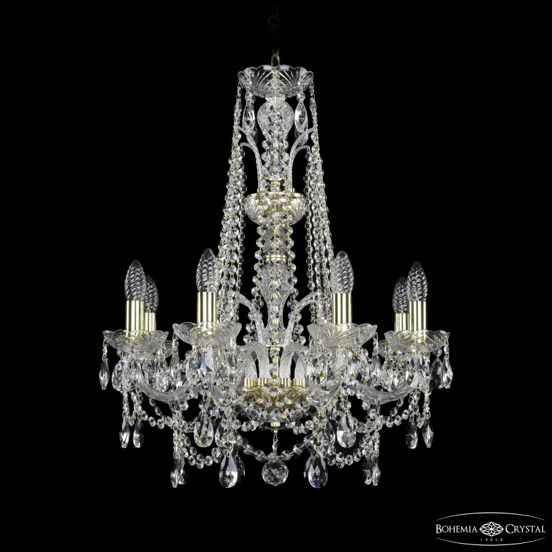 Подвесная люстра Bohemia Ivele Crystal 1411/8/195/XL-65 G