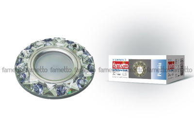 Встраиваемый светильник Fametto Peonia DLS-P123 GU5.3 CHROME/CLEAR+PURPLE