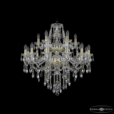 Подвесная люстра Bohemia Ivele Crystal 1415/12+6/300/2d G