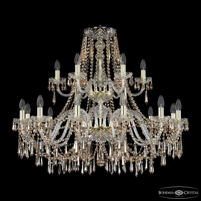 Подвесная люстра Bohemia Ivele Crystal 1403/12+6/360/2d G R721