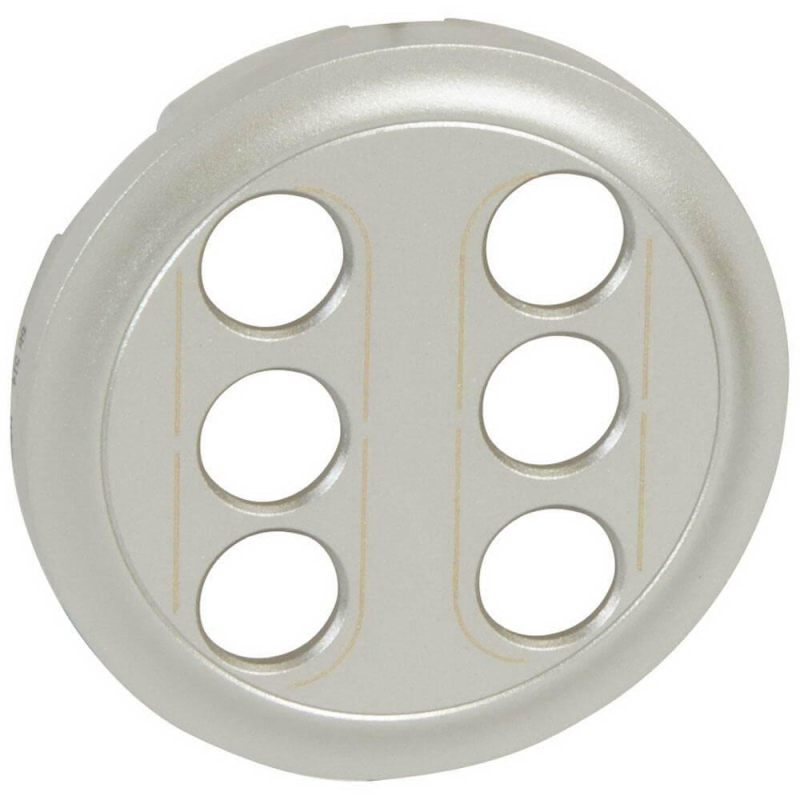 Лицевая панель Legrand Celiane розетки аудио/видео 2xRCA титановая 068514