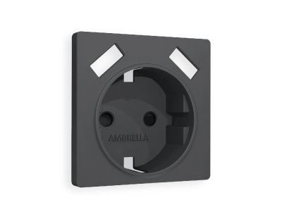 Лицевая панель для розетки с/з со шторками 2USB A+A Ambrella Volt Alfa AP9090