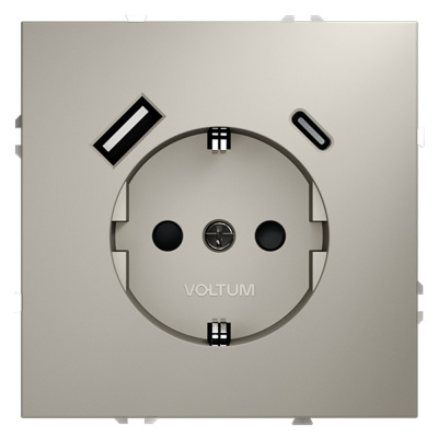 Розетка с USB, A+C Voltum S70 VLS040503 (кашемир)