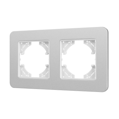 Рамка на 2 поста алюминиевая Arlight FRM-AKIRY-SFAL-2-SR 049737