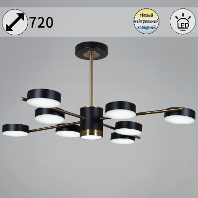 Люстра на штанге Reluce 06369-0.3-08 COP+BK