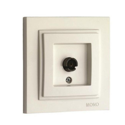 Розетка TV концевая с экраном Mono Electric Despina-Larissa слоновая кость 500-000105-138